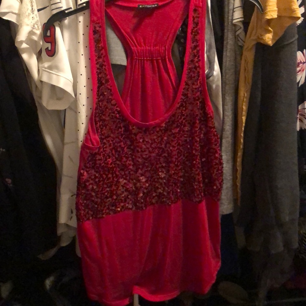 Red Sequin Express Tank - image 1